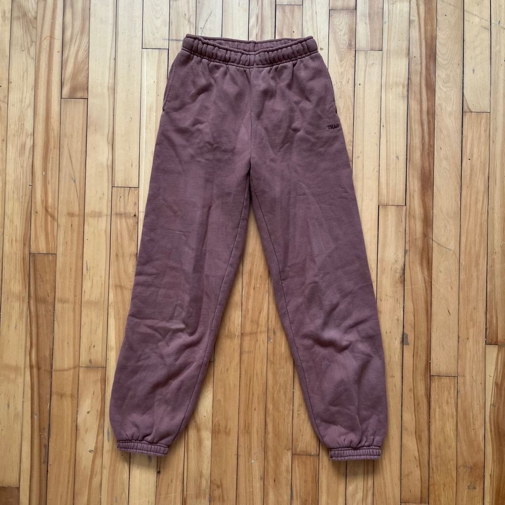 TNA Cozy Fleece Mega Fit Sweatpants Rose Quartz Pink Joggers Size 2XS